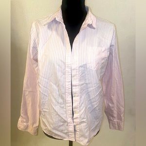 Pink and white ladies button up